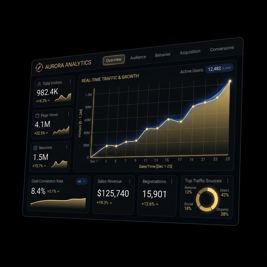 Dashboard de crescimento e máquina de vendas previsível